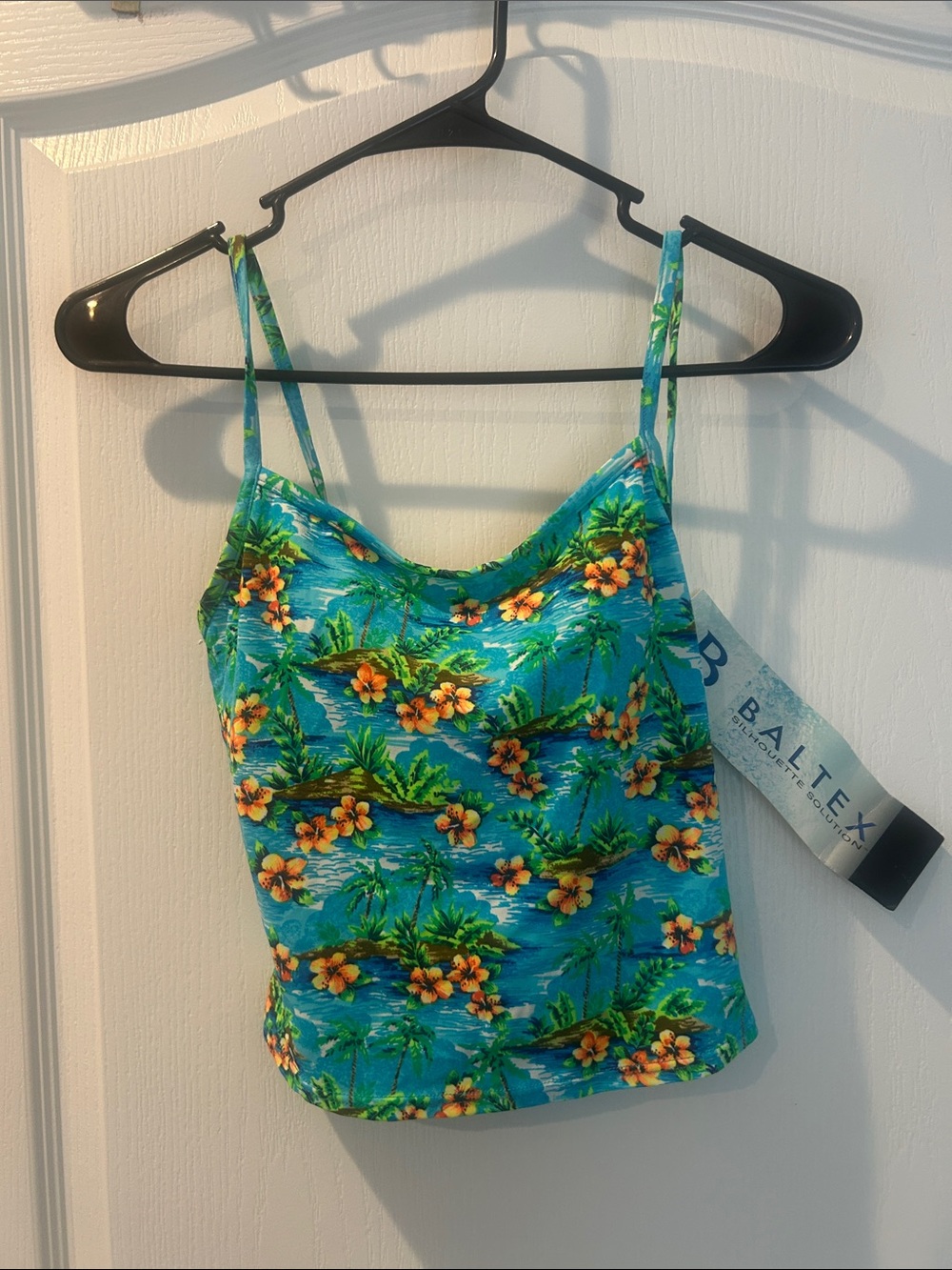 Baltex Tropical Floral Tank Top in Teal new size 6